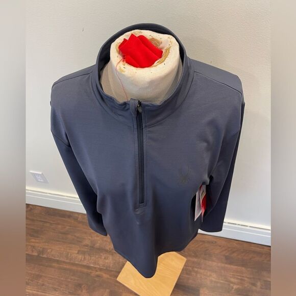 New with tags || SPYDER Men’s Prospect zip t-neck shirt || SPYDER top for men - Picture 8 of 13